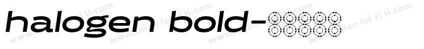 halogen bold字体转换